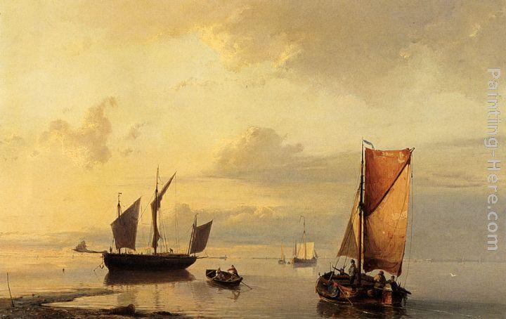Johannes Hermanus Koekkoek Shipping In A Calm